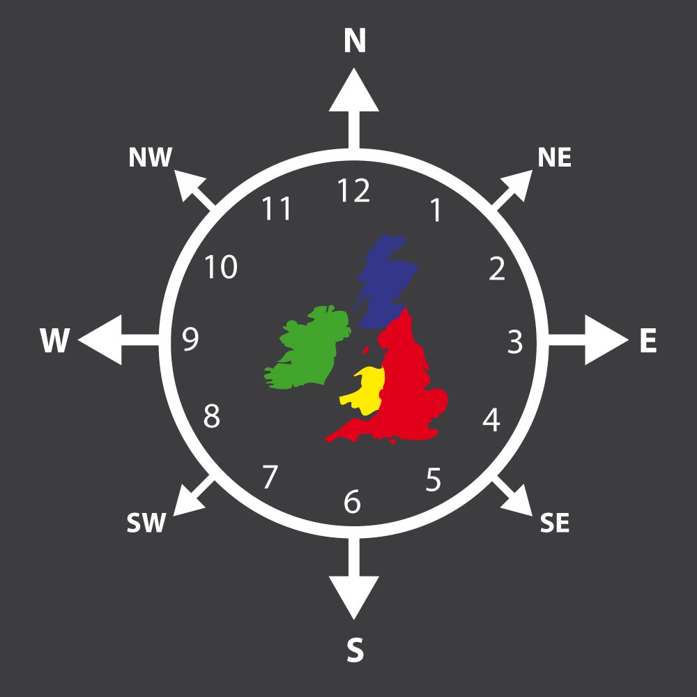 Compass Clock Map I Playground Markings I Rhino Play