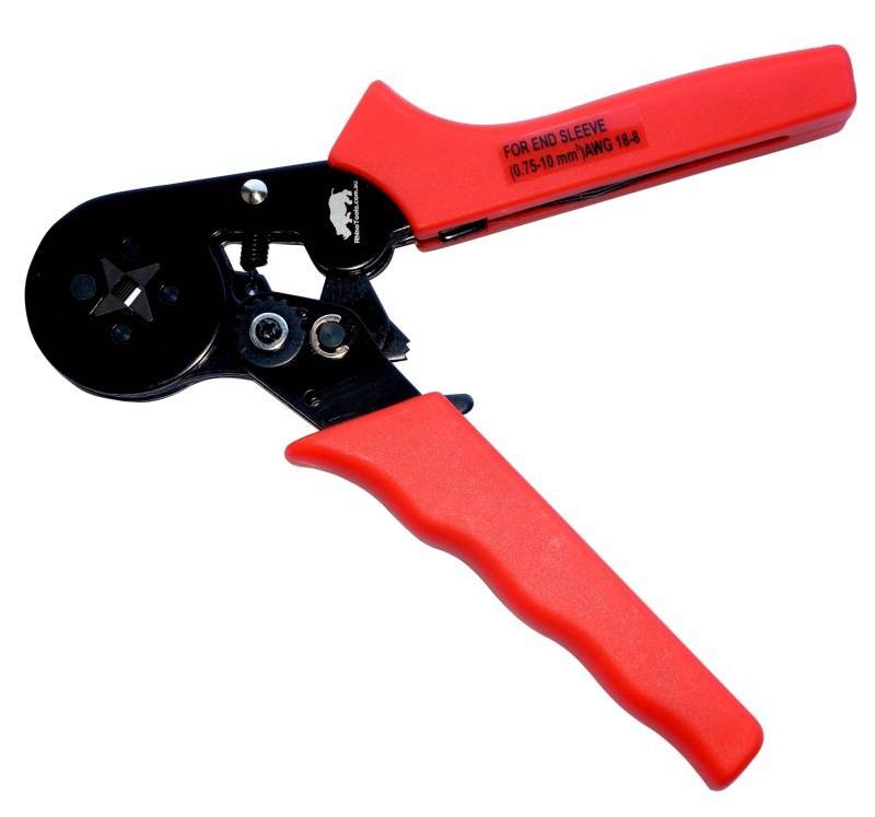 0.75 10mm² Self Adjusting Ferrule Crimper Rhino Tools Sydney Australia