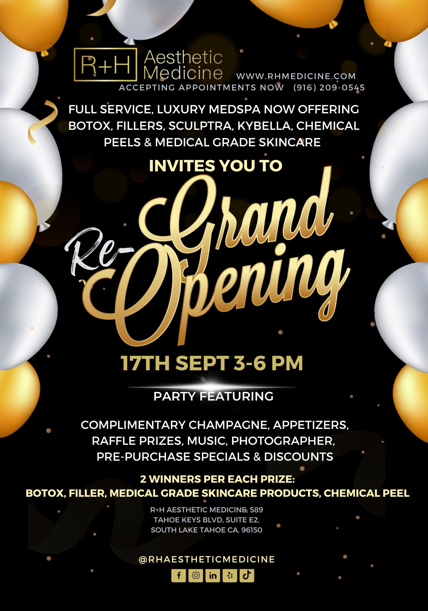 South Lake Tahoe Grand ReOpening Celebration R+H Aesthetic Medicine