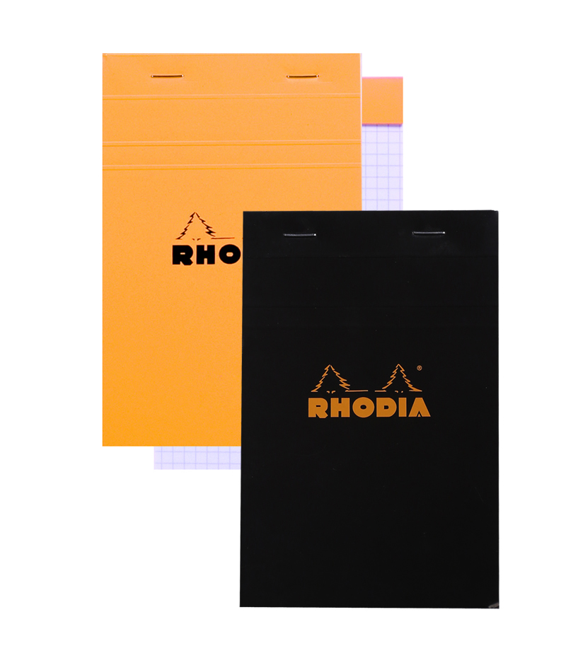 Rhodia N°14 Pad Rhodia TopStapled Orange & Black Writing Pads