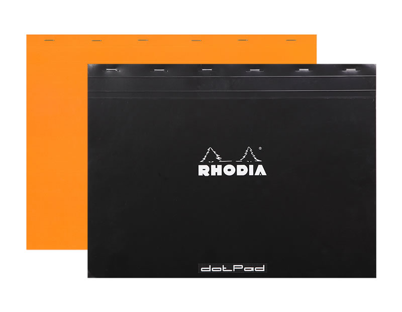 Rhodia N°38 Pad Rhodia TopStapled Orange & Black Writing Pads