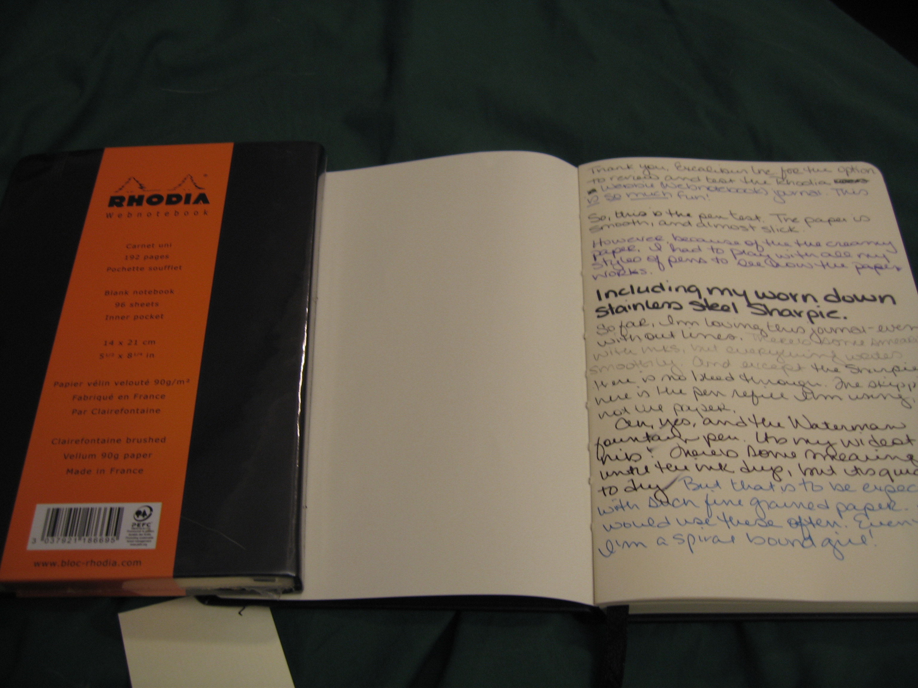 Notebook Review and Contest The Rhodia notebook Rhonda Eudaly