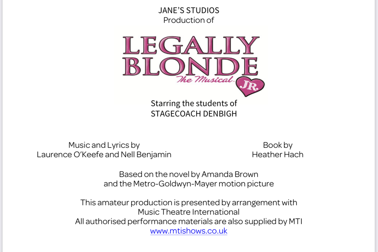 LEGALLY BLONDE JR. The Musical Rhyl Pavilion(03)