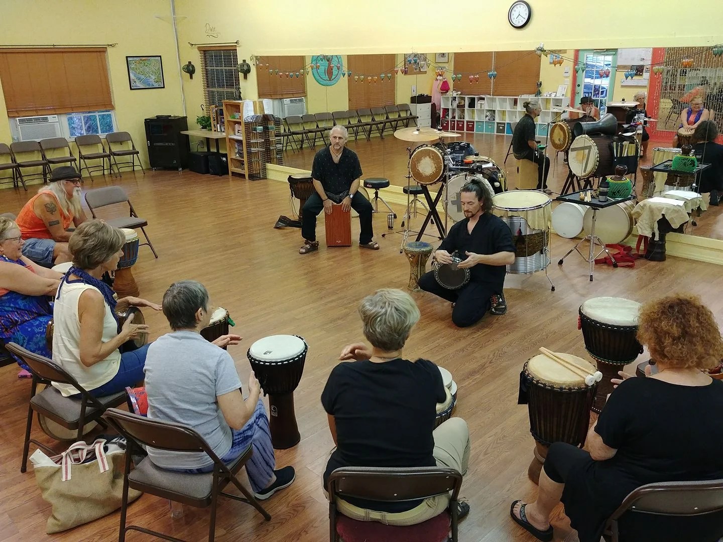 Facilitated Drum and Dance circles Rhythm Arise