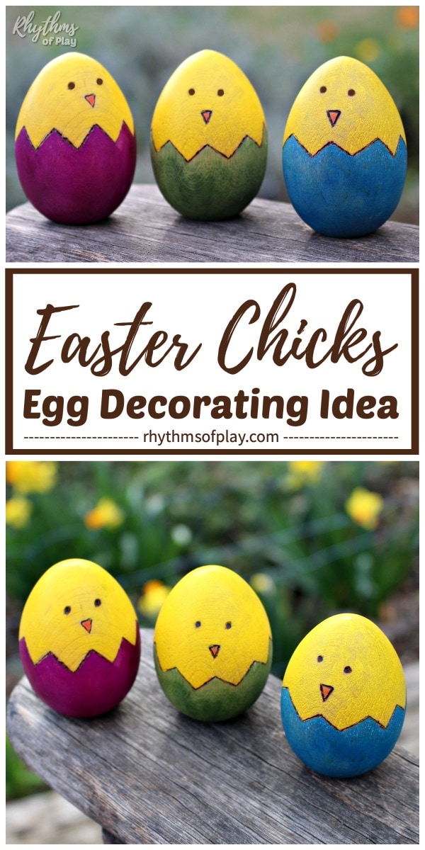 Hatching Chick Easter Egg Decorating Idea Rhythms of Play
