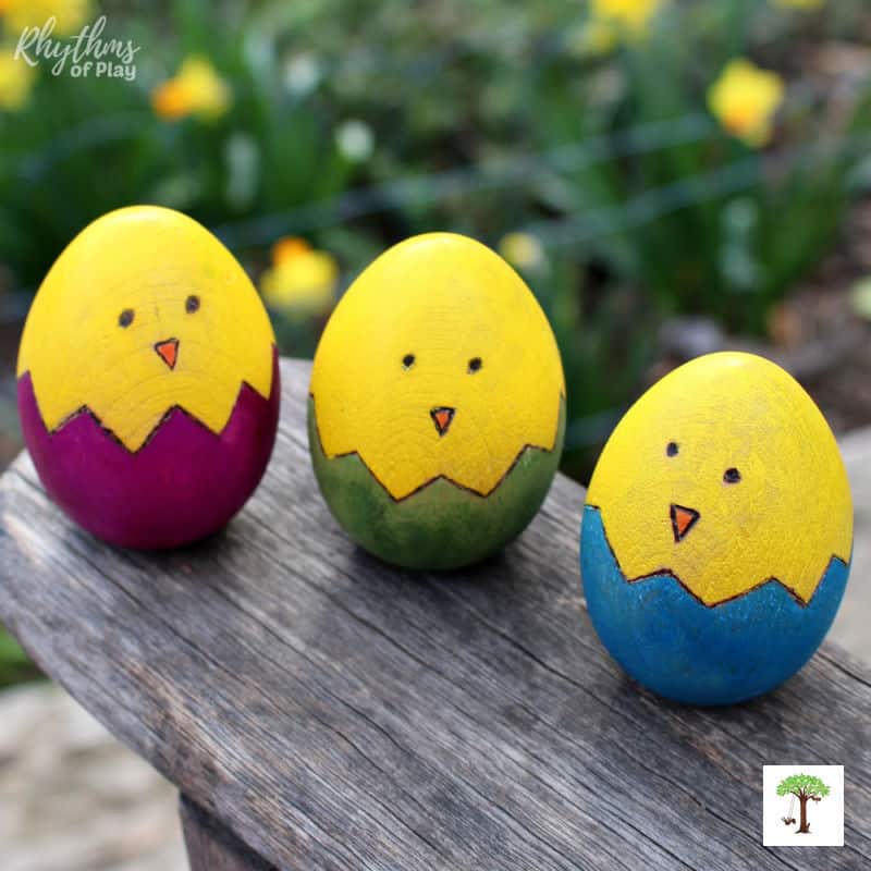 Hatching Chick Easter Egg Decorating Idea Rhythms of Play