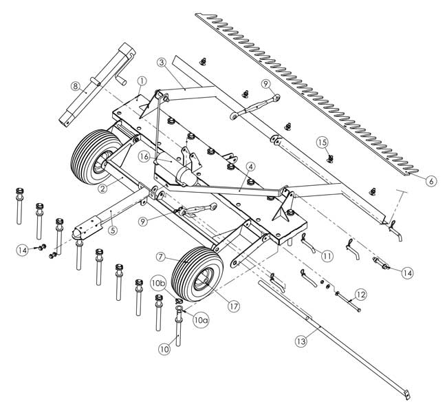 10 Series Riata Rake Arena Drag Replacement Parts