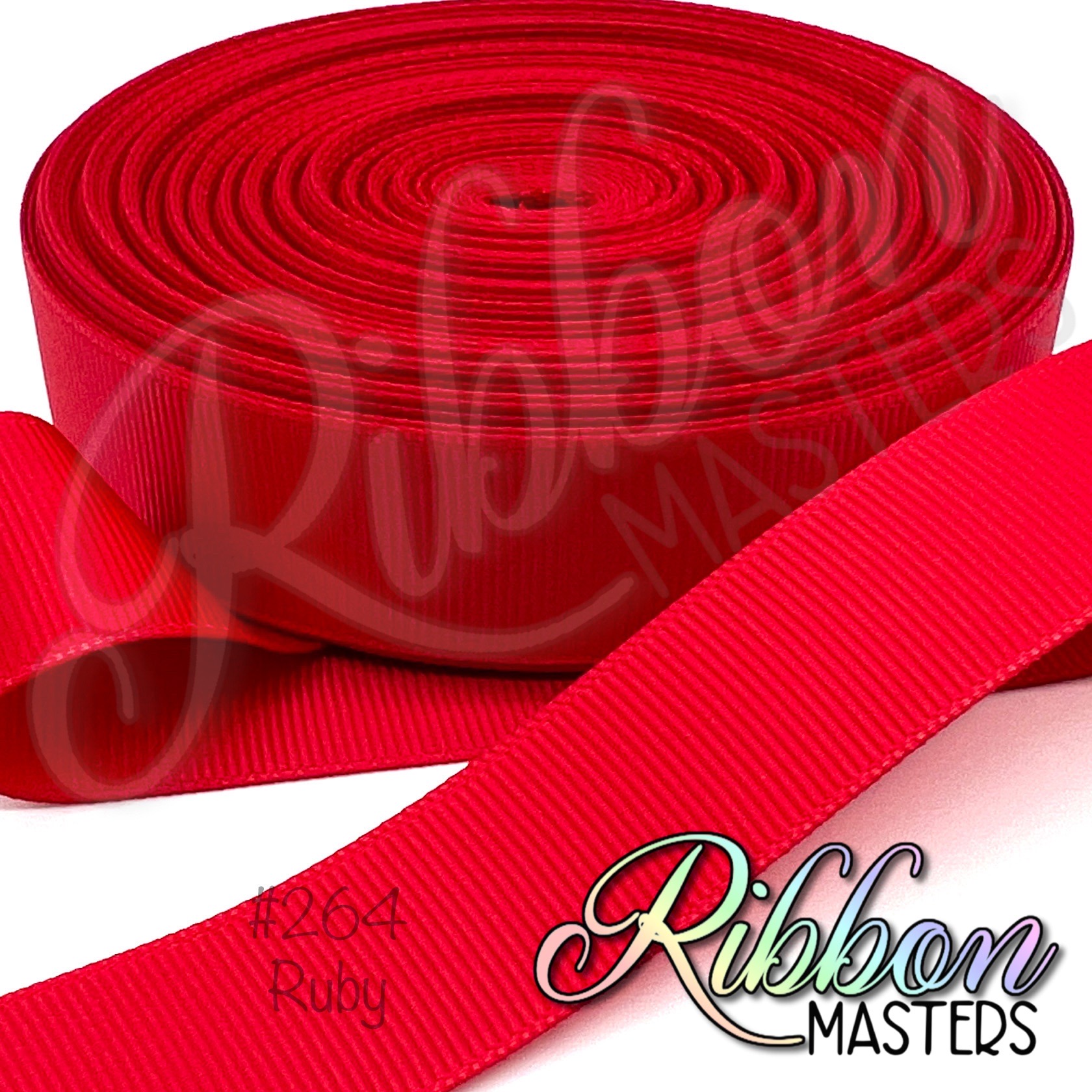 264 Ruby Solid Color Grosgrain Ribbon Ribbon Masters