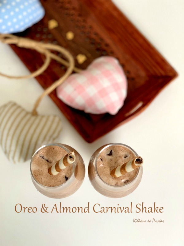 Oreo & Almond Carnival Shake Ribbons to Pastas