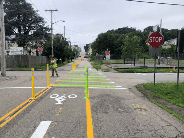 East Providence First Street Pilot Project is live! RI Bike Rhode