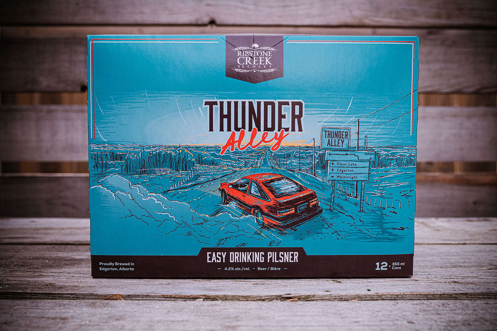 Thunder Alley Easy Drinking Pilsner Ribstone Creek Brewery