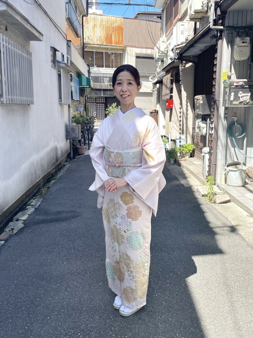 ＜レンタルきもの＞結婚式 訪問着 きもの六花（ricca） 大阪市北区中崎町 和裁・着付け