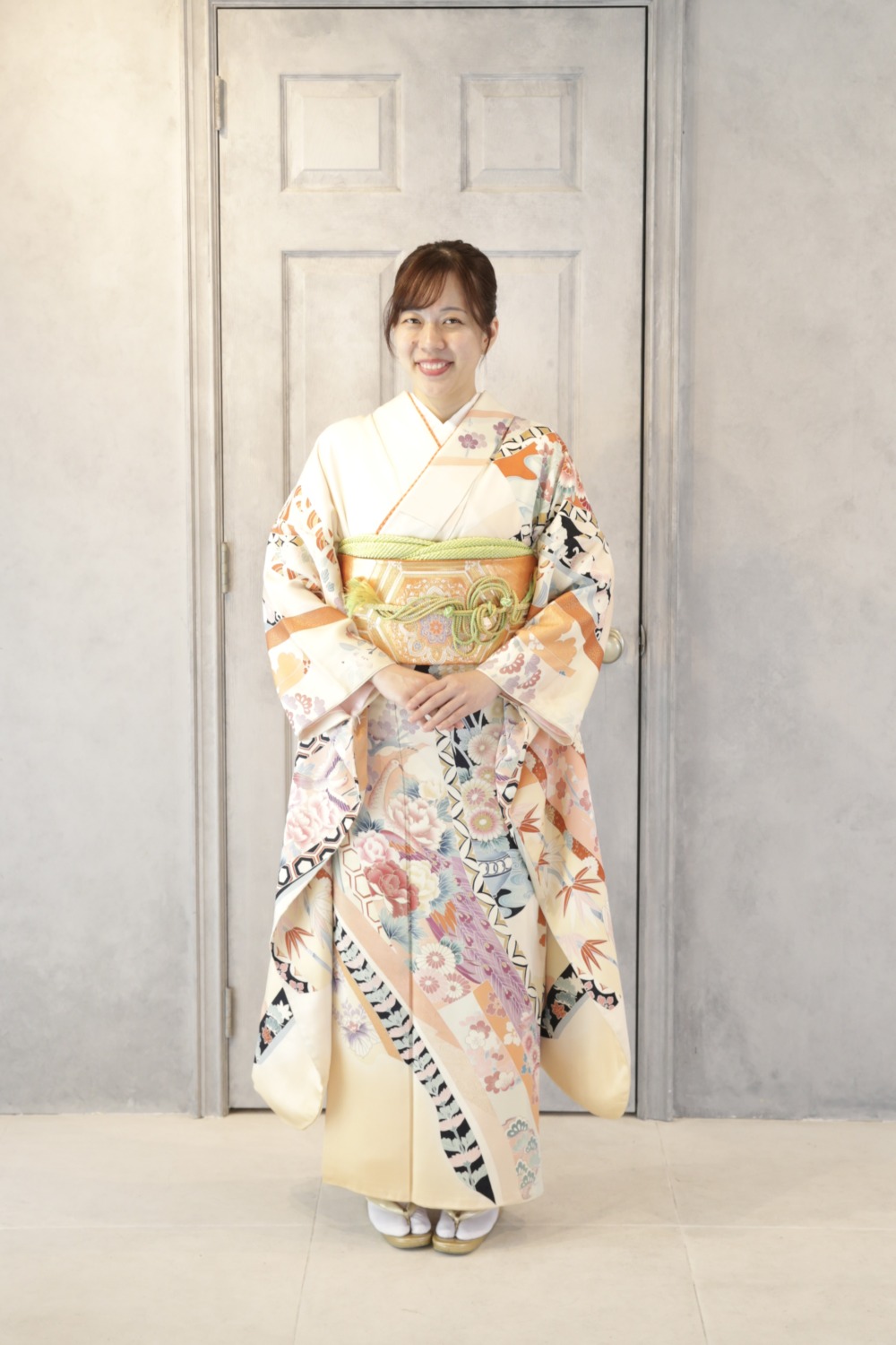 ＜レンタルきもの＞両家顔合わせ 振袖 きもの六花（ricca） 大阪市北区中崎町 和裁・着付け