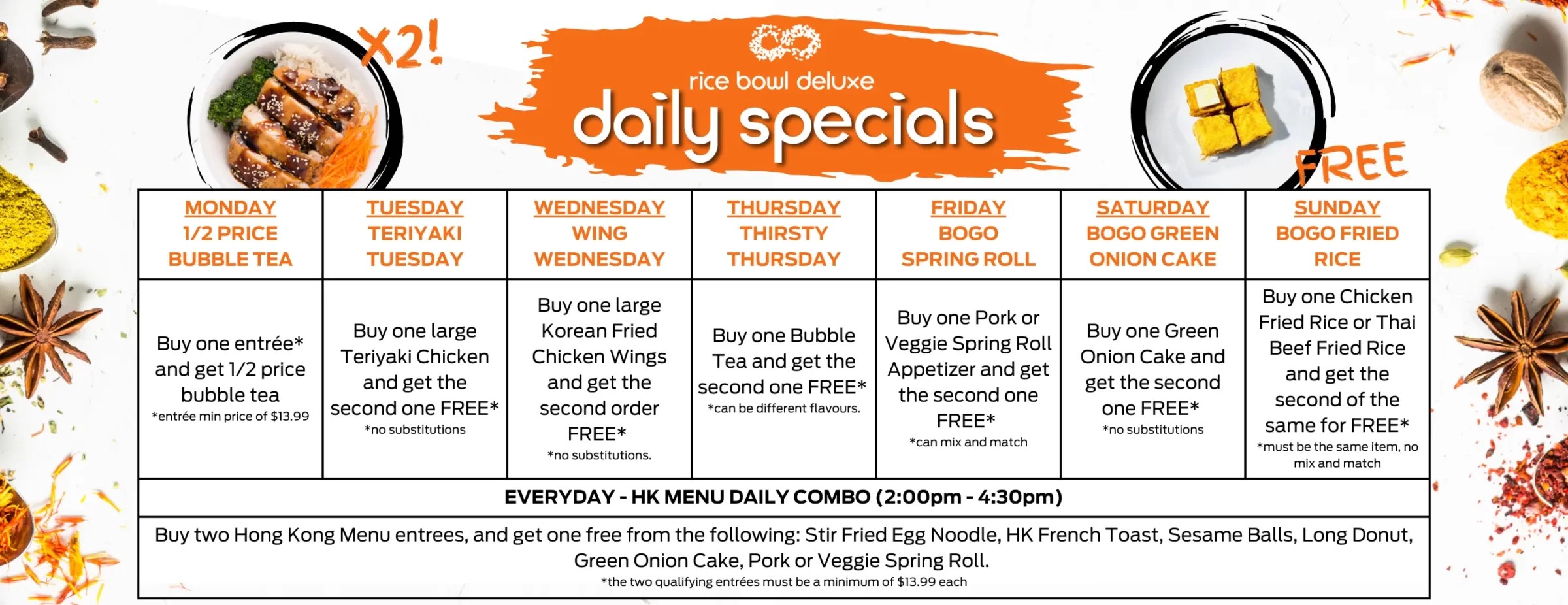 Rice Bowl Deluxe Order Ahead For Pickup or Delivery