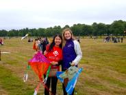 Happy kite flyers