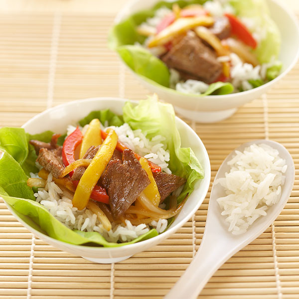 Mango Beef and Rice Lettuce Wraps Think Rice (Canada)