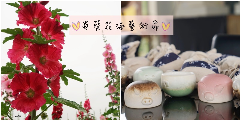 彰化田中窯 2019蜀葵花海藝術節開跑 門票100可換超可愛的小豬陶寵杯 超限量還不快來!!