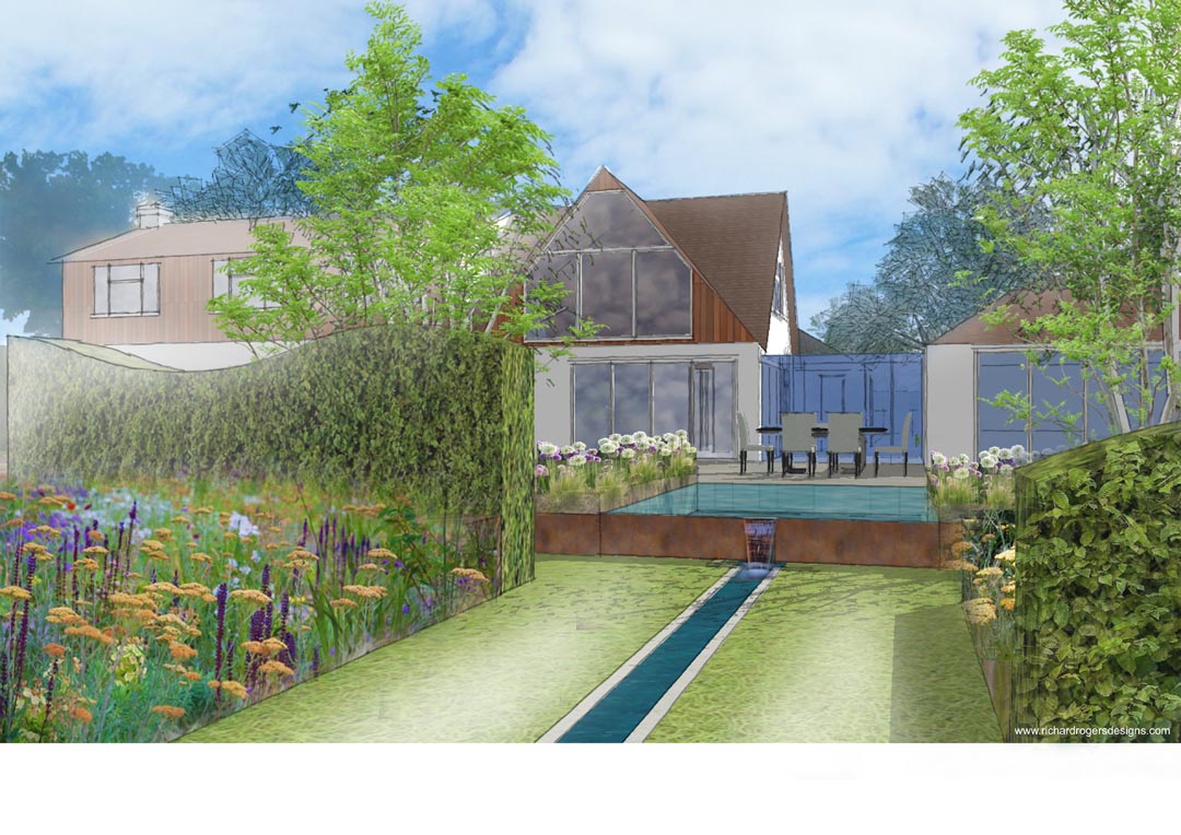 Chilterns garden design with a view Richard Rogers Designs