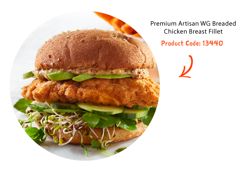 13440 Premium Artisan Whole Grain Breaded Whole Muscle Chicken Breast