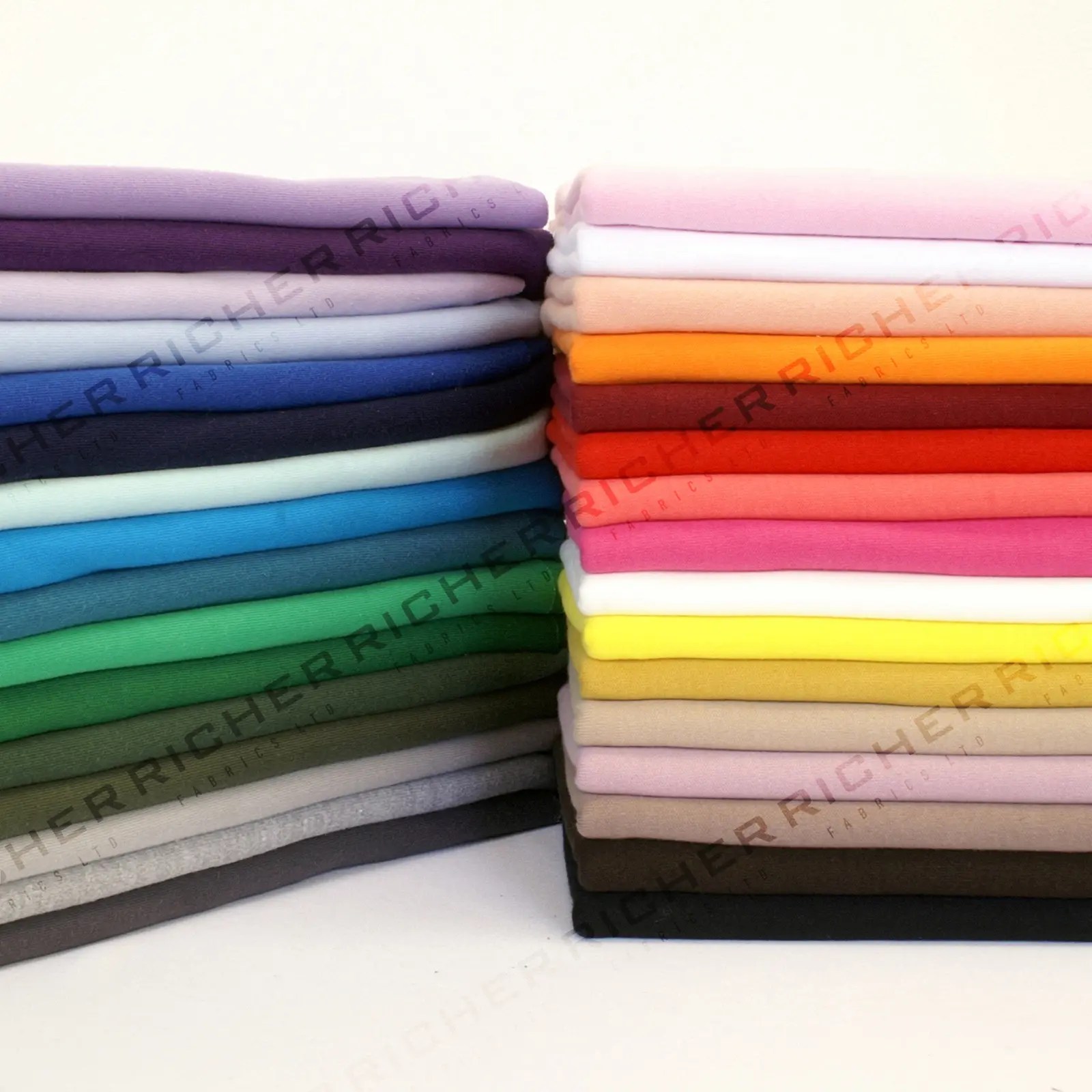 100 Knitted Jersey Cotton Stretch Interlock Jersey Fabric Material