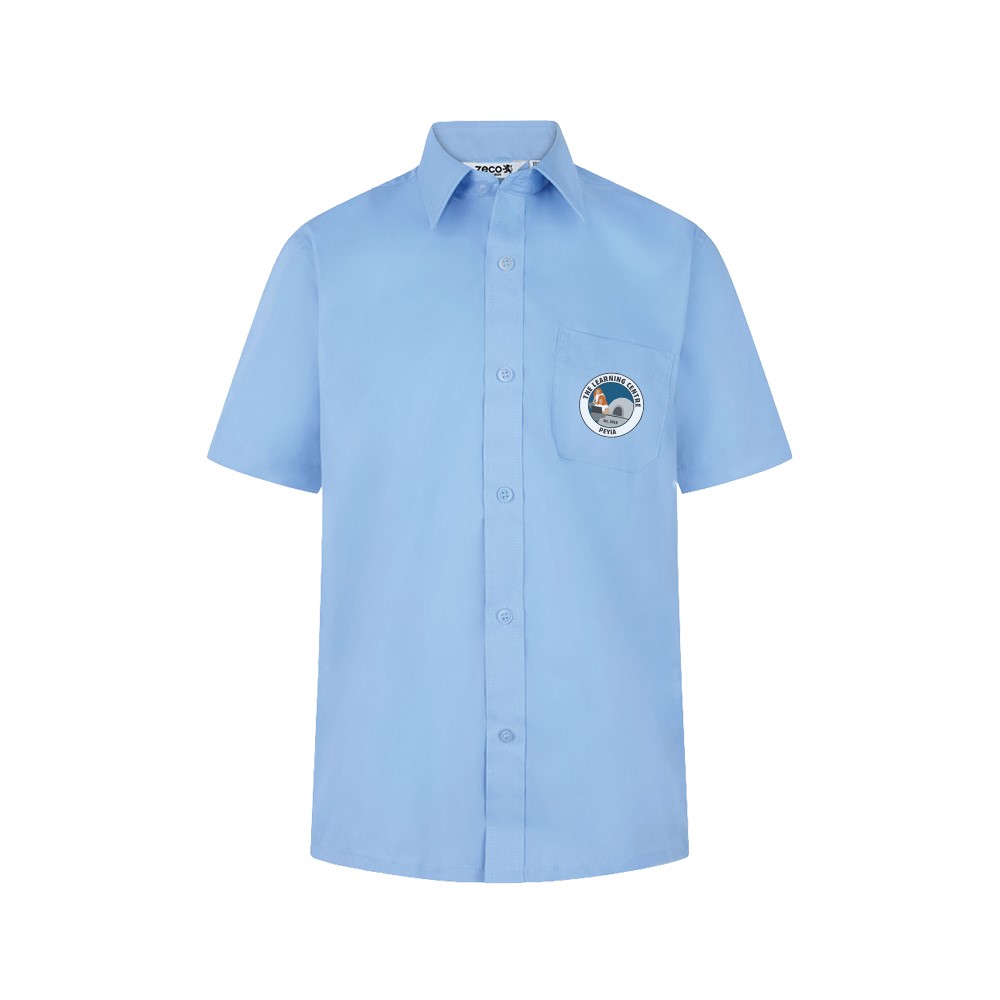 Secondary Boys Short Sleeve Shirt Light blue Richman School Uniforms