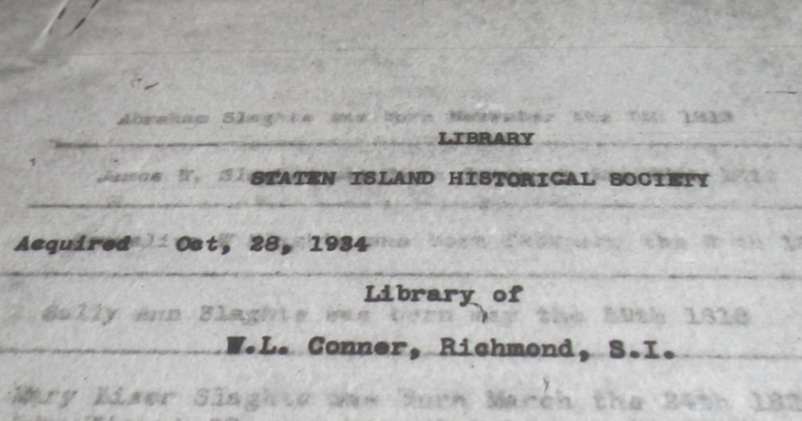 Bible Records Staten Island, Richmond County, NY Genealogical Resources