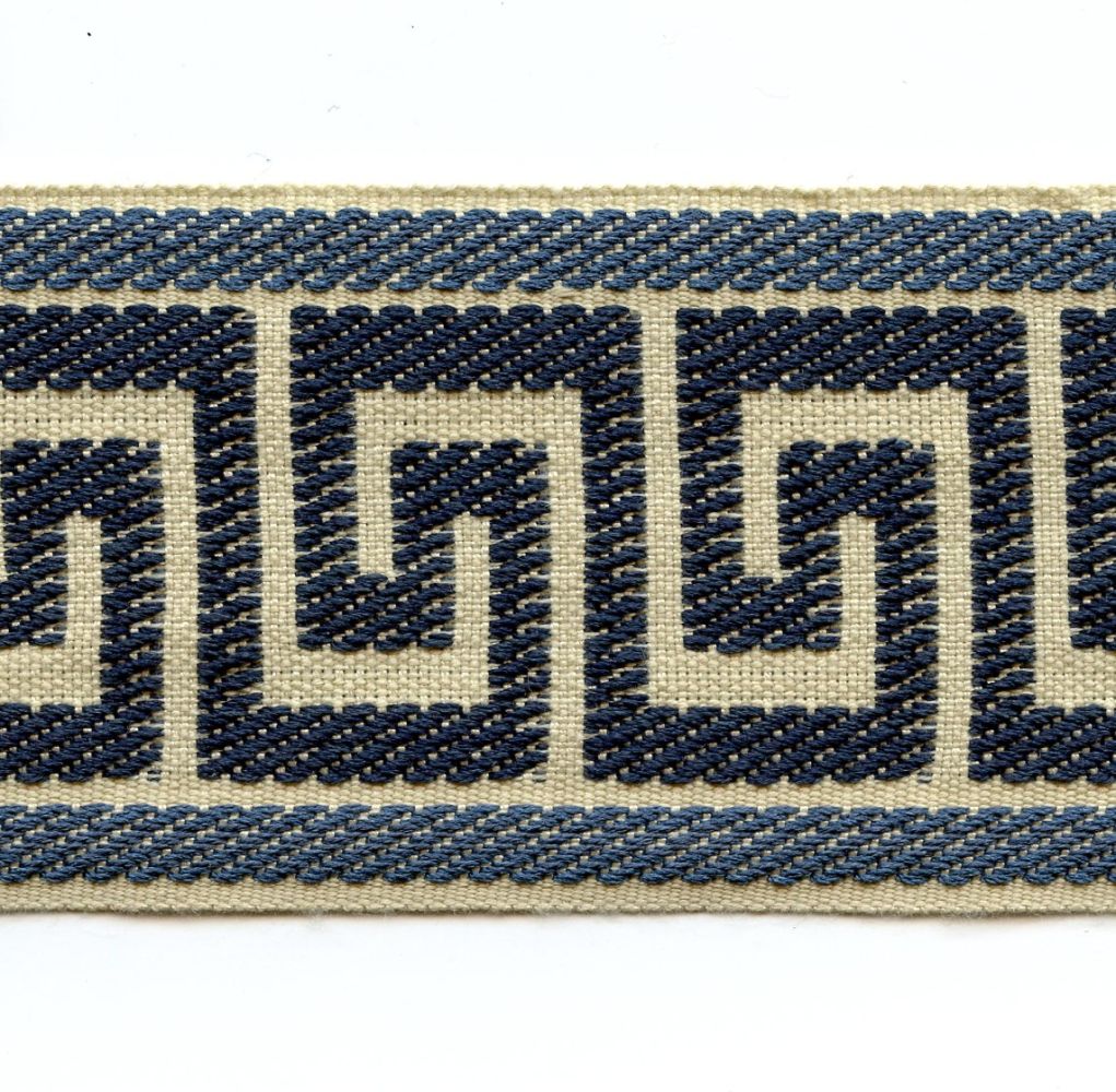 Greek Key Navy Blue 2.5" Decorative Border Tape Trim