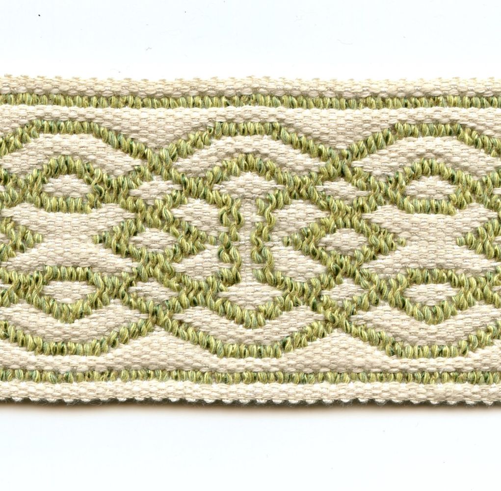 Green Geometric 2.5" Decorative Border Tape Trim SUF219/07