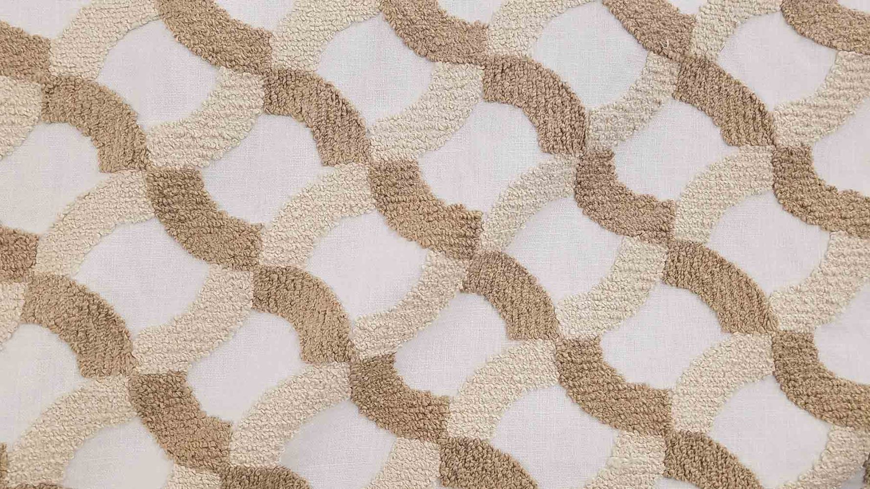 Nash Natural Embroidered Home Decor Fabric Rich Tex