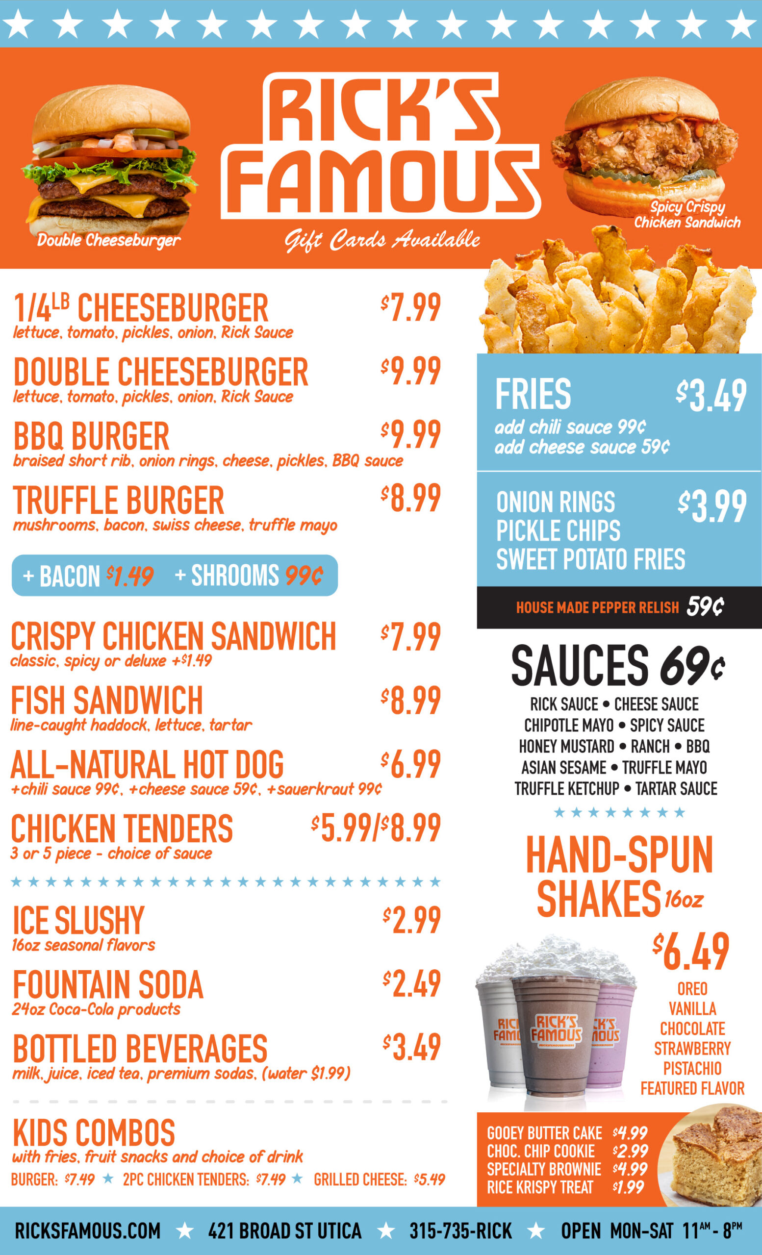 Rick's Famous Juicy Burgers