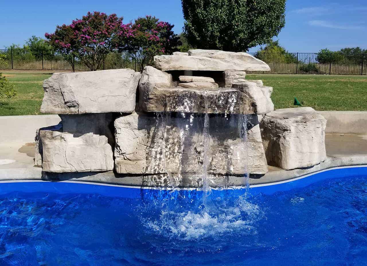 RicoRock 3 Ft Modular Swimming Pool Waterfall Kit