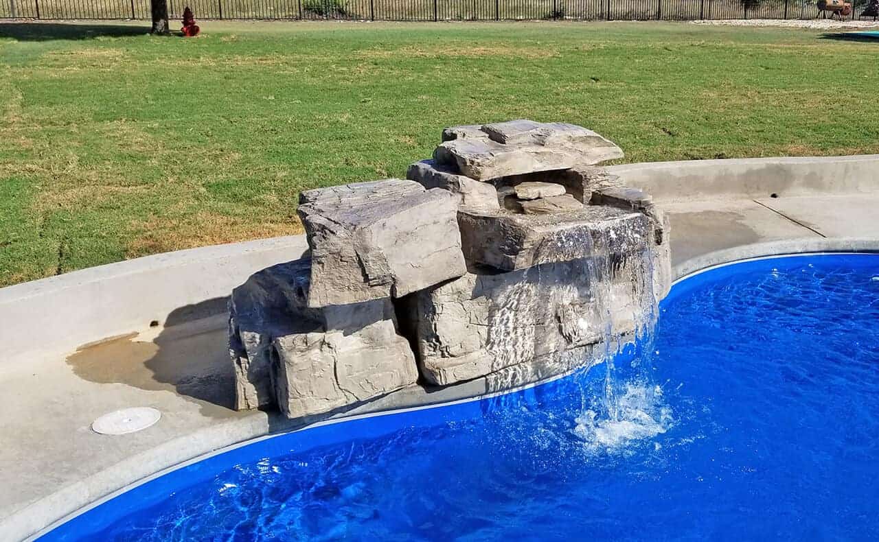 RicoRock 3 Ft Modular Swimming Pool Waterfall Kit