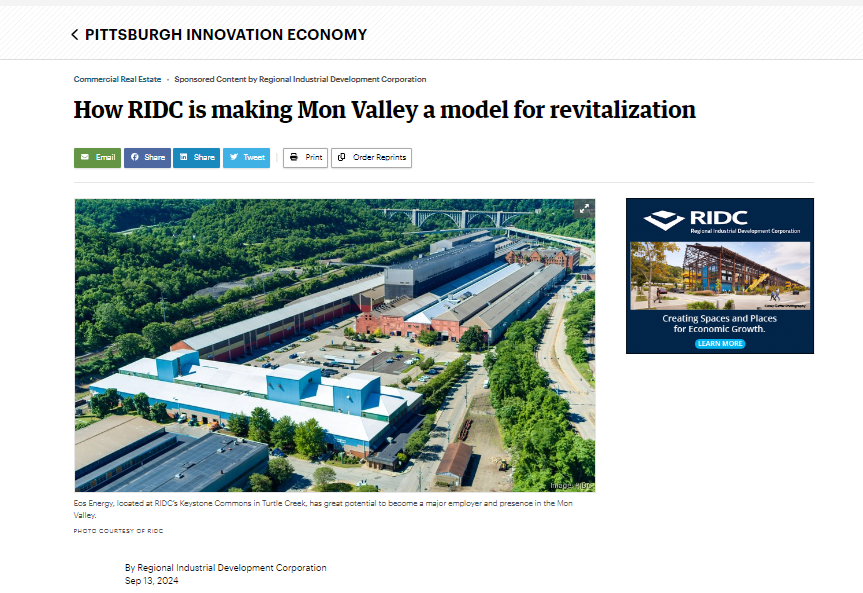 How RIDC is making Mon Valley a model for revitalization RIDC