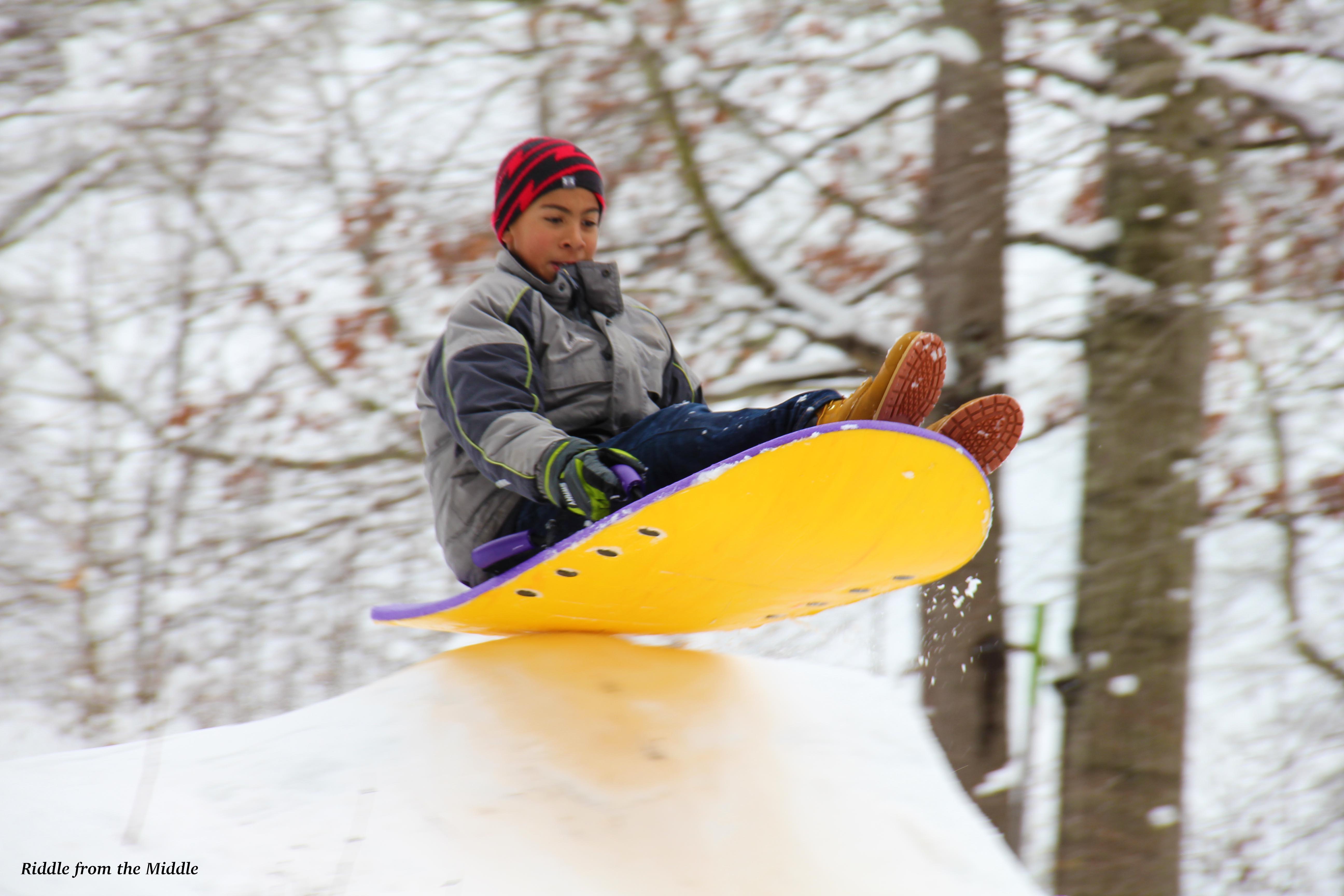 Sunday Snapshot for now, sledding is enough Riddle from the Middle