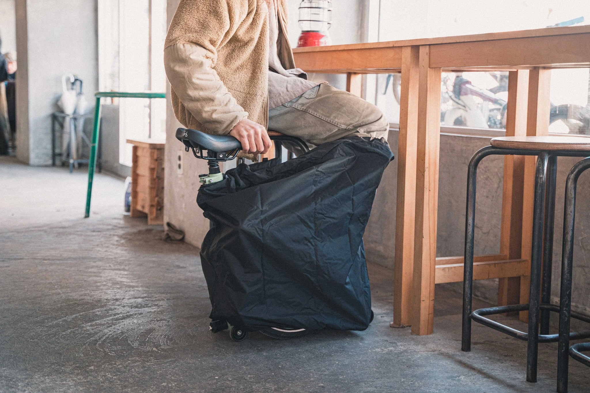 Brompton Bike Cover with integrated pouch ブロンプトン バイクカバー Grumpy Bike Shop