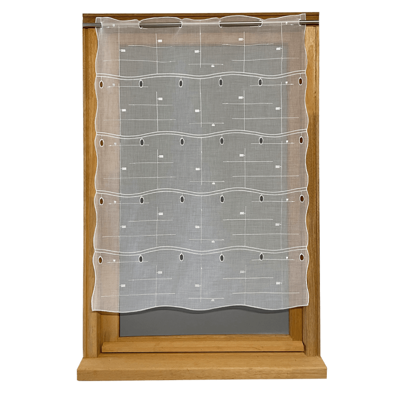 Rideau prêt a poser blanc fabriqué en France RideauxVoilages