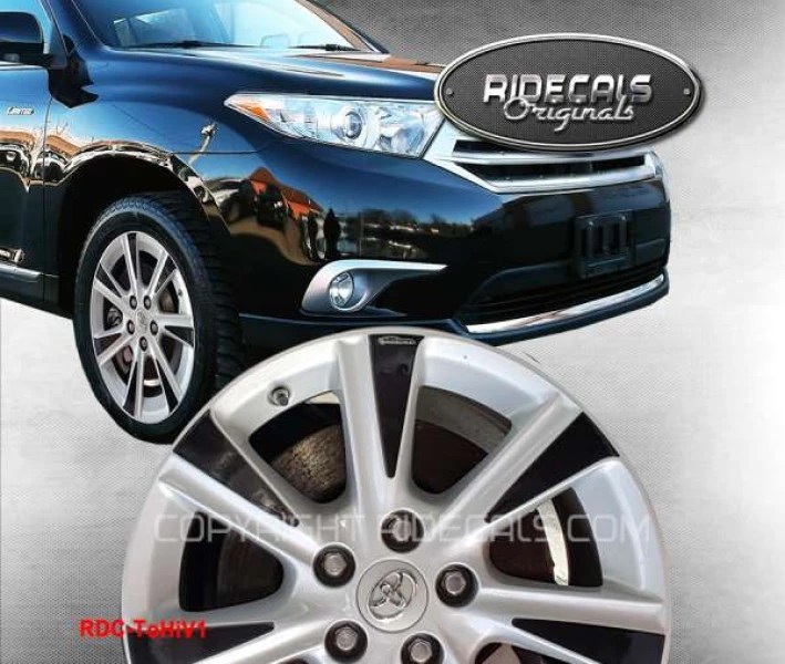 Toyota Highlander 17" rim decals ToHiV1 Ridecals