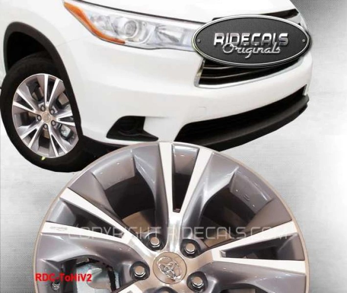 Toyota Highlander 18" rim decals ToHiV2 Ridecals