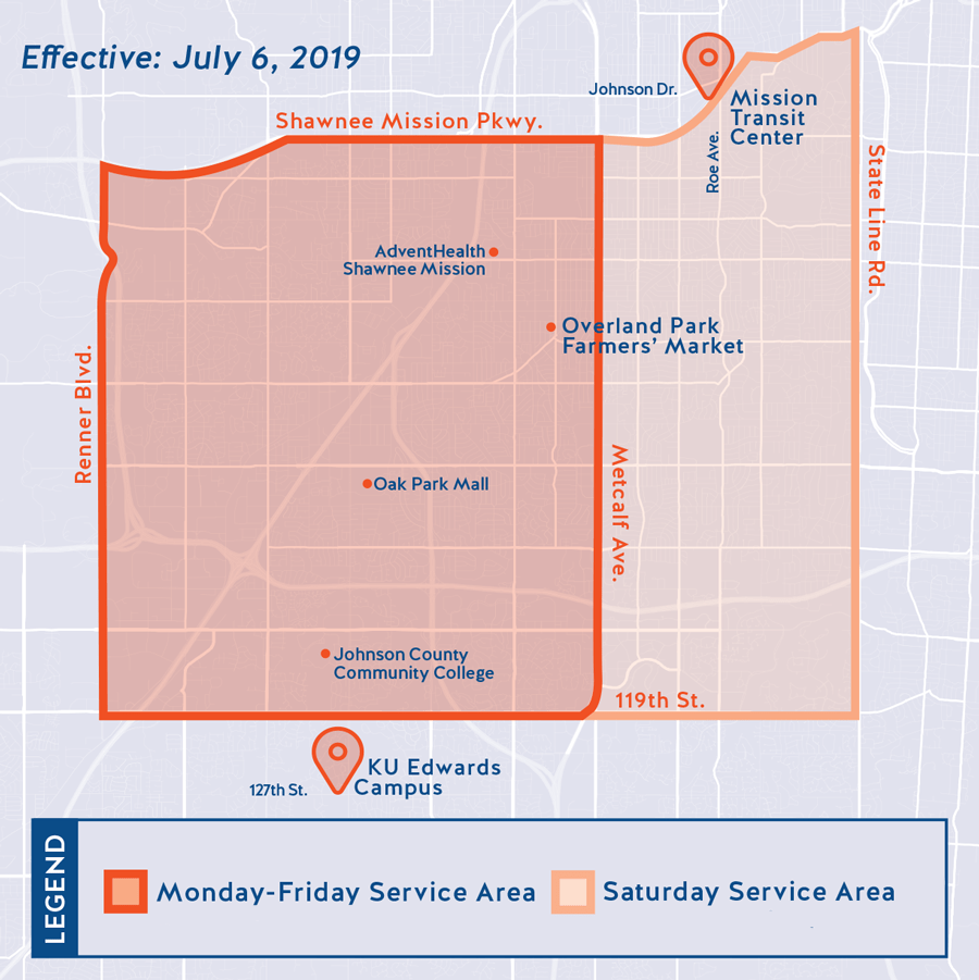 Microtransit, RideKC, Johnson County, ridehailing, JCCC, KU Edwards