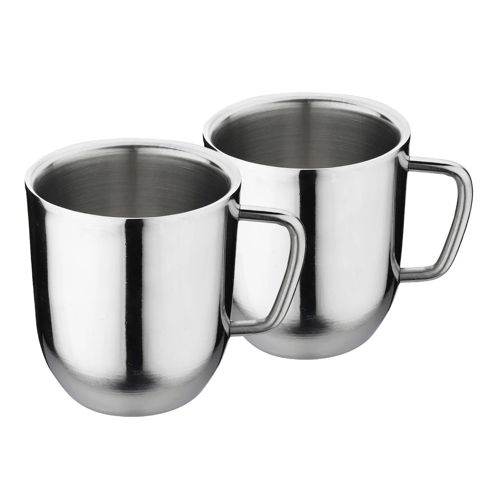 Stainless Steel Double Wall Coffee Mug 2 Pcs Set 300 ML Rident