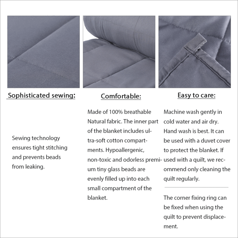 Weighted Blanket 20 Lbs 48''x72'' Grey Rider99 Your Bike