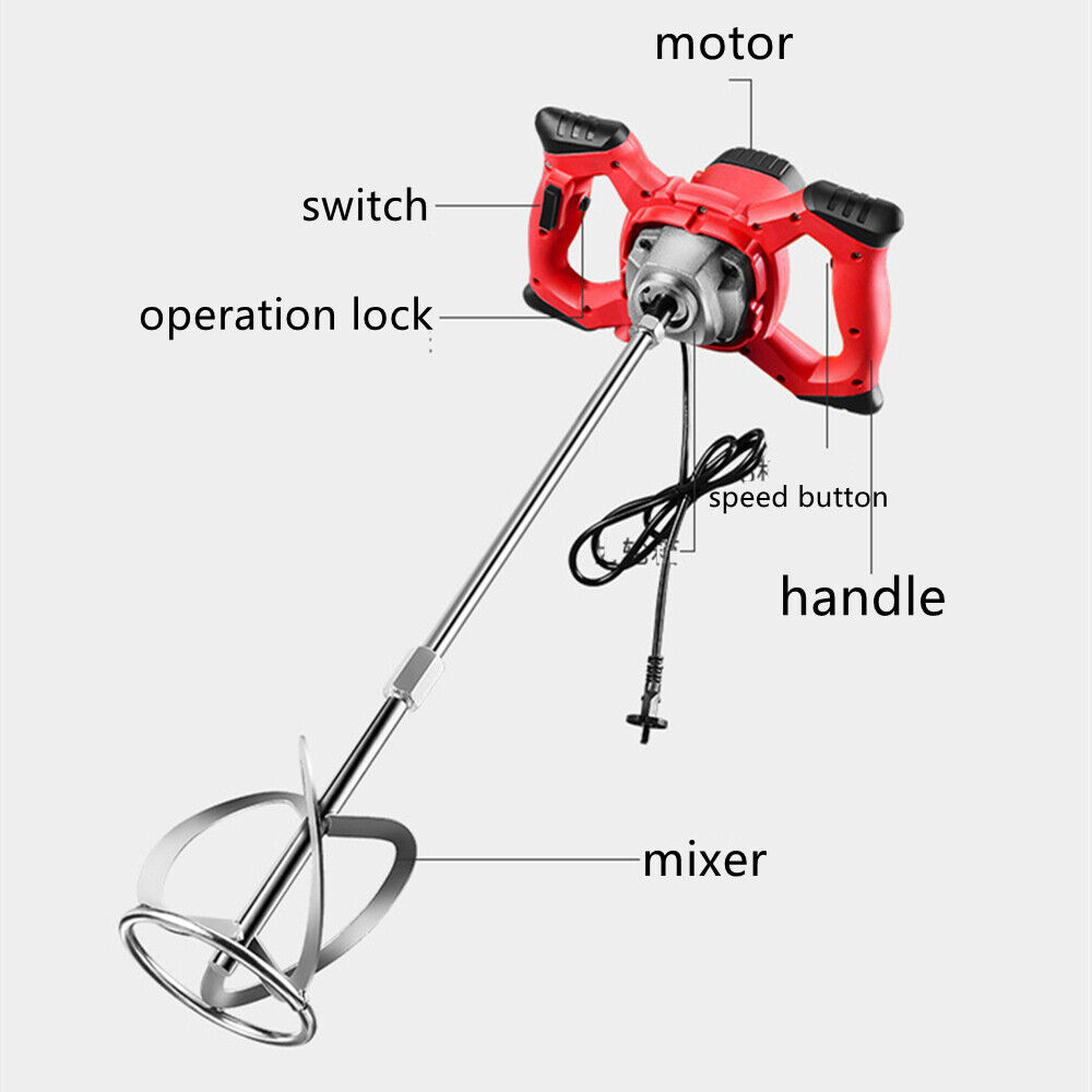 Adjustable Speed Handheld Paint Cement Plaster Mortar Coating Mixer Rider99 Your Bike