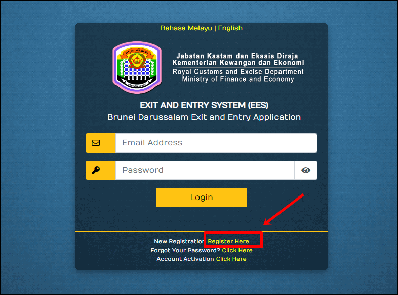 Brunei EES Lulus Online Application Persyaratan Masuk Perbatasan