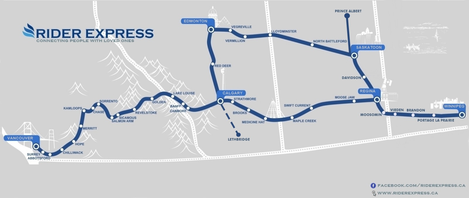 Horaires et Itinéraires Rider Express
