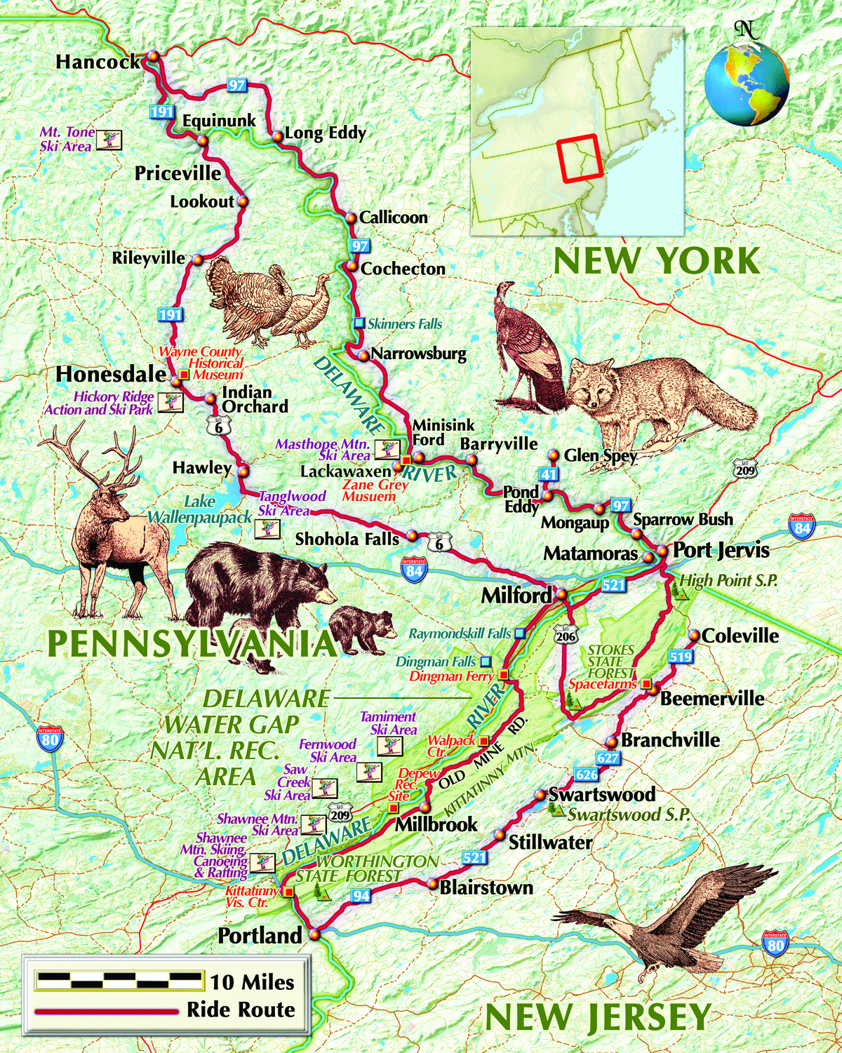 Delaware River Tubing Map Riding the River Discovering the Delaware River Region Rider