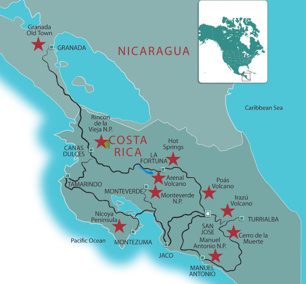 Map Of Nicaragua And Costa Rica Riding Adventure in Costa Rica and Nicaragua with Edelweiss Bike Travel