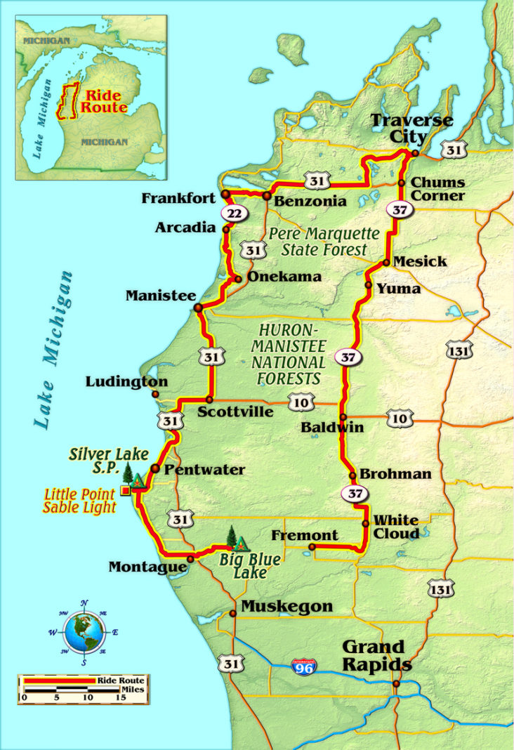 Map Of Western Michigan Michigandering Riding Western Michigan Rider Magazine