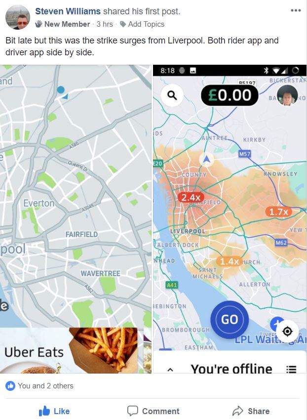 UK1 RSDU RideShare Drivers United Australia & USA A fair days