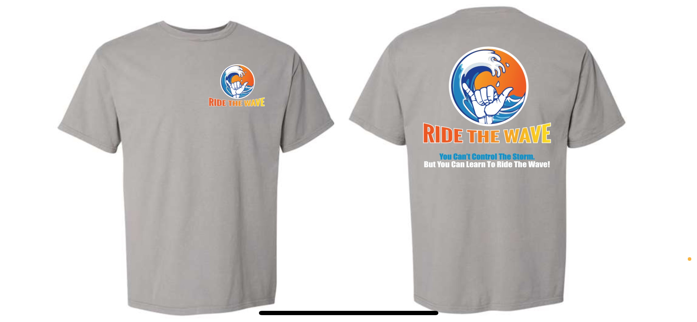 Ride The Wave – Grey T-shirt – Ride The Wave Foundation