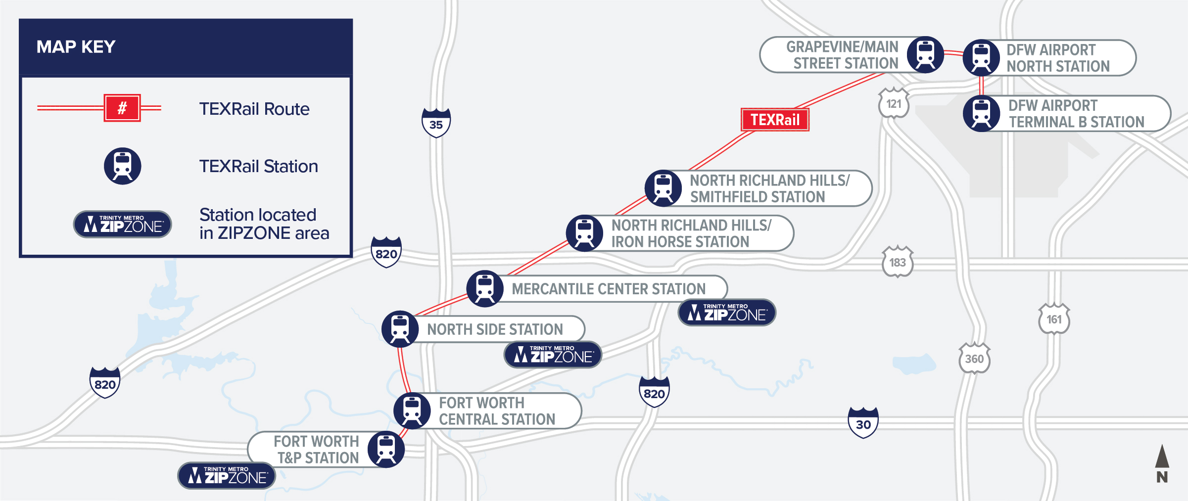 Trinity Metro TEXRail Schedule